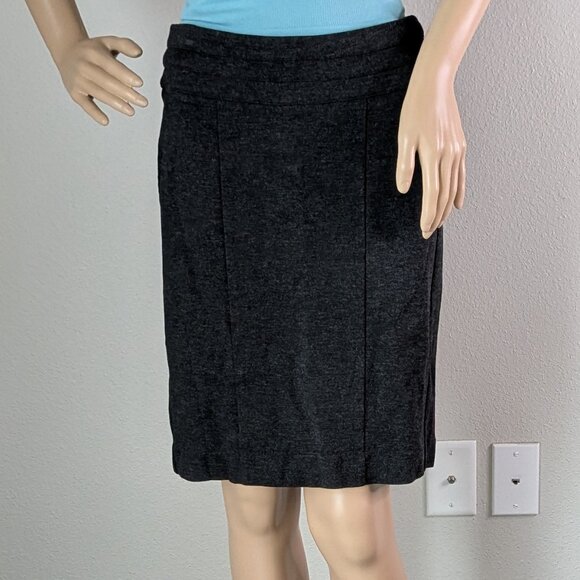 CAbi Miranda Gray Pencil Skirt Womens Size 4 Paneled Charcoal Back-Zip Stretch - Picture 2 of 16